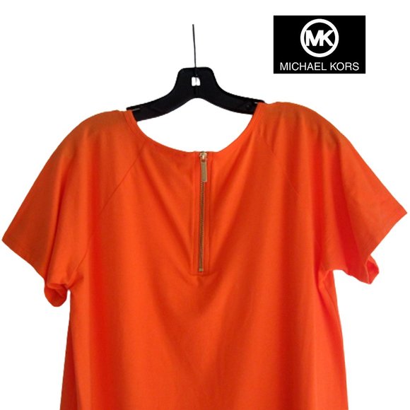 **SOLD**MICHAEL Michael Kors NWOT CLEMENTINE Stud MK Circle Shirt Dress L - Picture 10 of 12